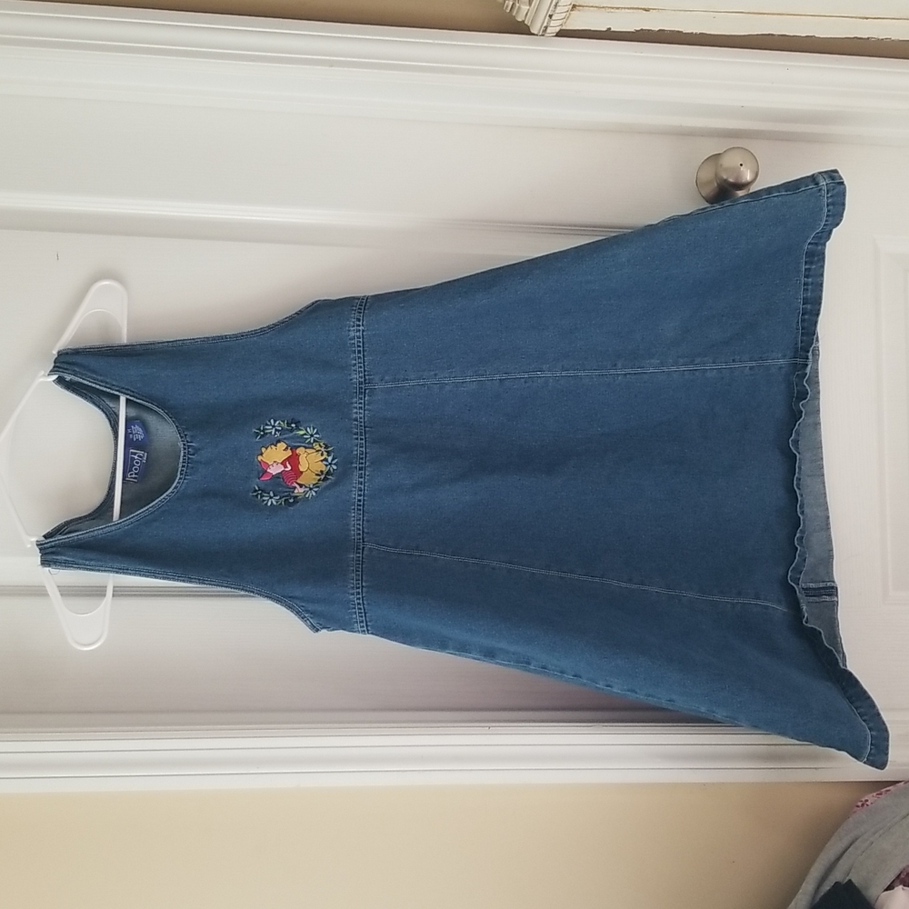 Vintage Disney Winnie The Pooh Bear Piglet Denim dress